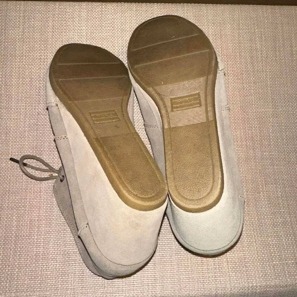 TOMS Womens Desert Shoe Wedge Heel Taupe Suede Size 9.5 EUC